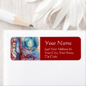 MORGANA / Magie en Mystery , Roze Blauwe Fantastis Etiket (Insitu)