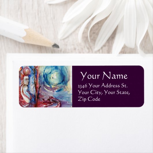 MORGANA / Magie en Mystery , Roze Blauwe Fantastis Etiket (Insitu)