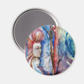 MORGANA / Magie en Mystery , Roze Blauwe Fantastis Magneet (Voorkant / Achterkant)