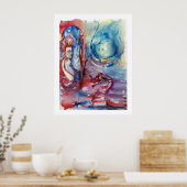 MORGANA / Magie en Mystery , Roze Blauwe Fantastis Poster (Keuken)