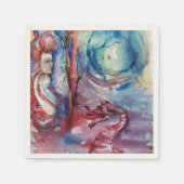 MORGANA / Magie en Mystery , Roze Blauwe Fantastis Servetten (Voorkant)