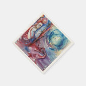 MORGANA / Magie en Mystery , Roze Blauwe Fantastis Servetten (Hoek)