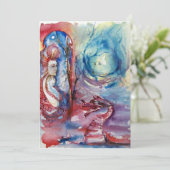 MORGANA, roze blauw Kaart (Staand voorkant)