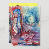 MORGANA, roze blauw Kaart (Voorkant / Achterkant)