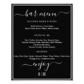 "Morgana Wedding Suite- Bar Menu Sign" Foto Afdruk (Voorkant)