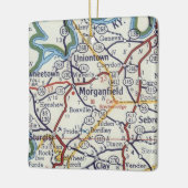 Morganfield KY Map Keramisch Ornament (Links)