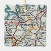 Morganfield KY  Map Keramisch Ornament (Achterkant)