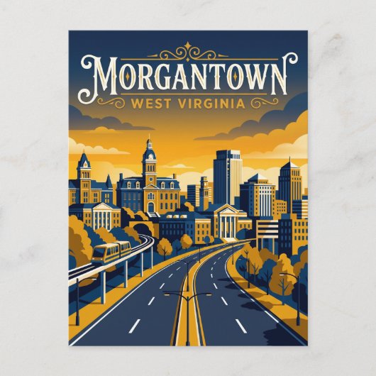 Morgantown Verenigde Staten Briefkaart (Voorkant)