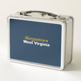 Morgantown, West Virginia Metal Lunch Box