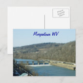 Morgantown WV Briefkaart (Voorkant / Achterkant)