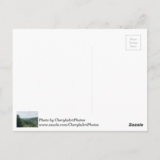 Morgantown WV Photo Mountains Briefkaarten (Achterkant)