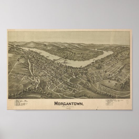 Morgantown, WV Poster (Voorkant)