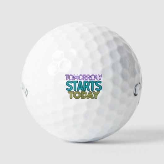 Morgen begint vandaag golfballen (Voorkant)