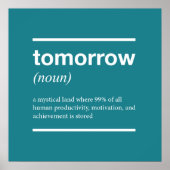 Morgen College Inspirerend Poster (Voorkant)