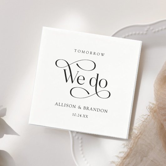 Morgen doen we de klassieke repetitie van Napkins Servet