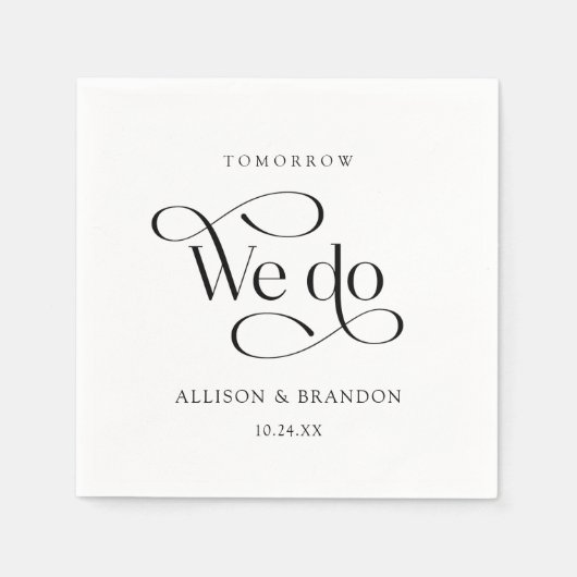 Morgen doen we de klassieke repetitie van Napkins Servet (Voorkant)