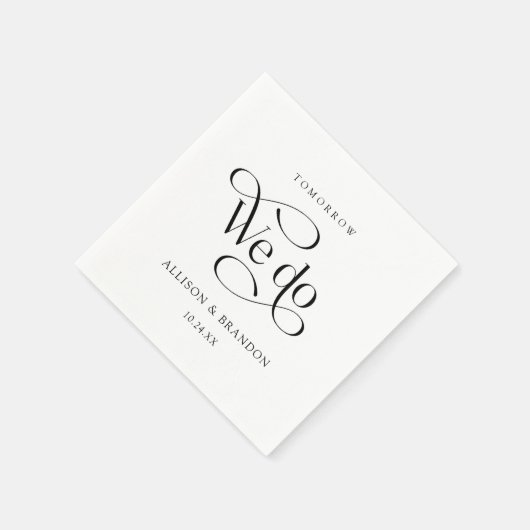 Morgen doen we de klassieke repetitie van Napkins Servet (Hoek)