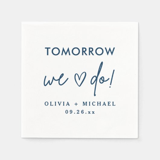 Morgen doen we een repetitie van het diner Napkins Servet (Voorkant)