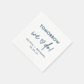 Morgen doen we een repetitie van het diner Napkins Servet (Hoek)