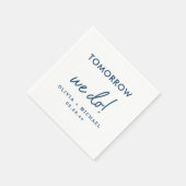 Morgen doen we een repetitie van het diner Napkins Servet (Hoek)