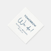 Morgen doen we een repetitie van het diner Napkins Servet (Hoek)