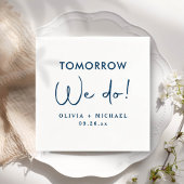 Morgen doen we een repetitie van het diner Napkins Servet