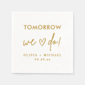 Morgen doen we een repetitie van het diner Napkins Servet (Voorkant)