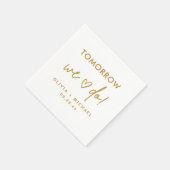 Morgen doen we een repetitie van het diner Napkins Servet (Hoek)