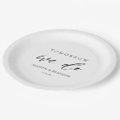 Morgen doen we Elegant Rehearsal Dinner Papieren Bordje (Gekanteld)