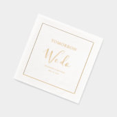 Morgen doen we het minimaal en chique | Bruiloft Folie Servetten (Links)