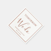 Morgen doen we het minimaal en chique | bruiloftss servet (Hoek)