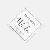 Morgen doen we het minimaal en chique | bruiloftss servet (Hoek)