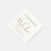 Morgen doen we het minimaal en chique | bruiloftss servet (Hoek)