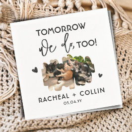 Morgen doen we het om foto's te fotorepesitief ete servet