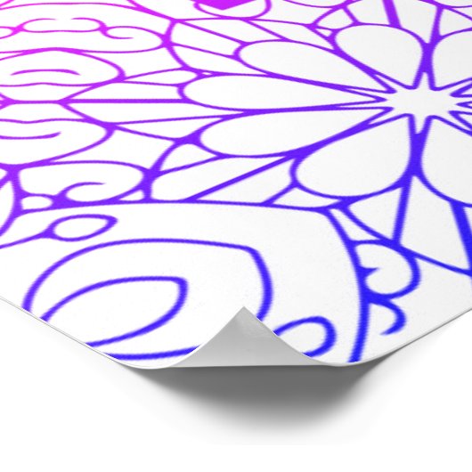 Morgen, een blanco pagina - Abstracte patroonkleur Poster (Hoek)