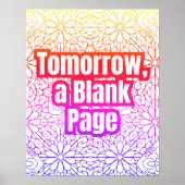 Morgen, een blanco pagina - Abstracte patroonkleur Poster (Voorkant)