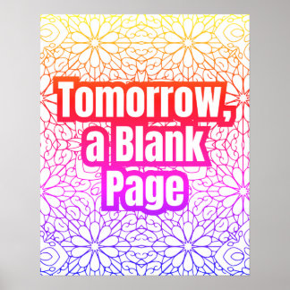 Morgen, een blanco pagina - Abstracte patroonkleur Poster