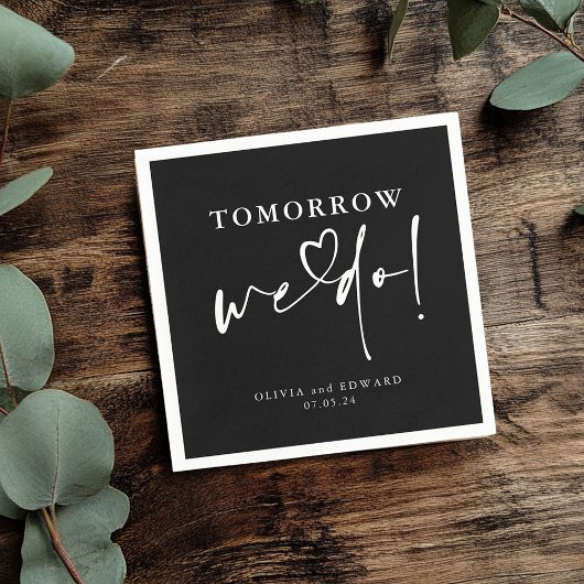 Morgen gaan we naar het Black Wedding repetitie di Servet