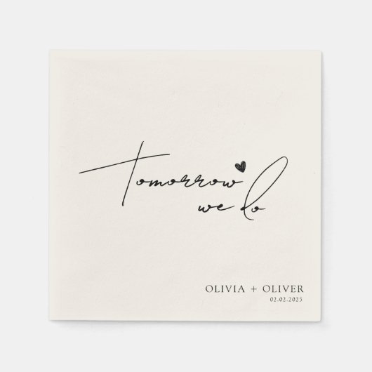 Morgen gaan we repeteren servet (Voorkant)