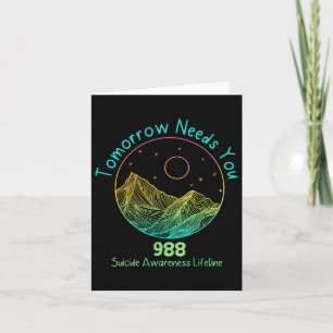 Morgen heb je 988 kinderen nodig om zelfmoord te v kaart