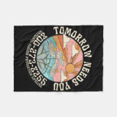 Morgen heb je Nationale Zelfmoordpreventie nodig. Fleece Deken (Voorkant (Horizontaal))