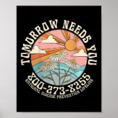 Morgen heb je Nationale Zelfmoordpreventie nodig. Poster (Voorkant)