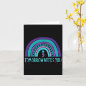 Morgen heb je Semicolon Rainbow Suicide Preve nodi Kaart (Gele Bloem)