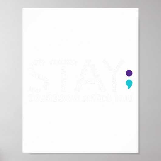 Morgen heb je zelfmoordpreventie nodig poster (Voorkant)