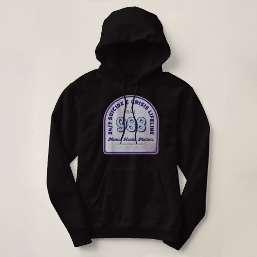Morgen hebt u 988 nationale zelfmoordpreventie nod hoodie (Design voorkant)