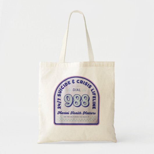 Morgen hebt u 988 nationale zelfmoordpreventie nod tote bag (Voorkant)