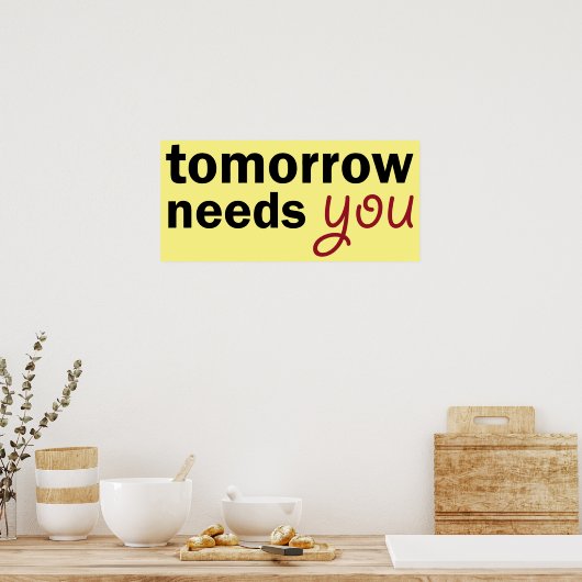 morgen hebt u nodig poster (Keuken)