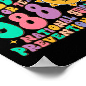 Morgen hebt u tekst 988 nodig, nationale zelfmoord poster (Hoek)