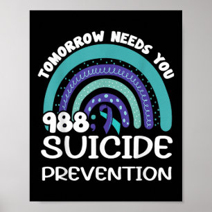 Morgen heeft je regenboog zelfmoordpreventie prijs poster