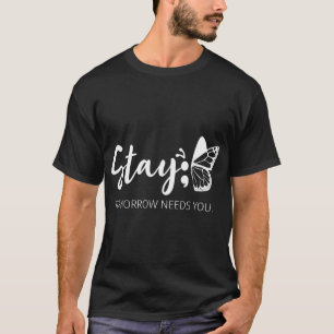 Morgen heeft je Semicolon Mental Health Support no T-shirt